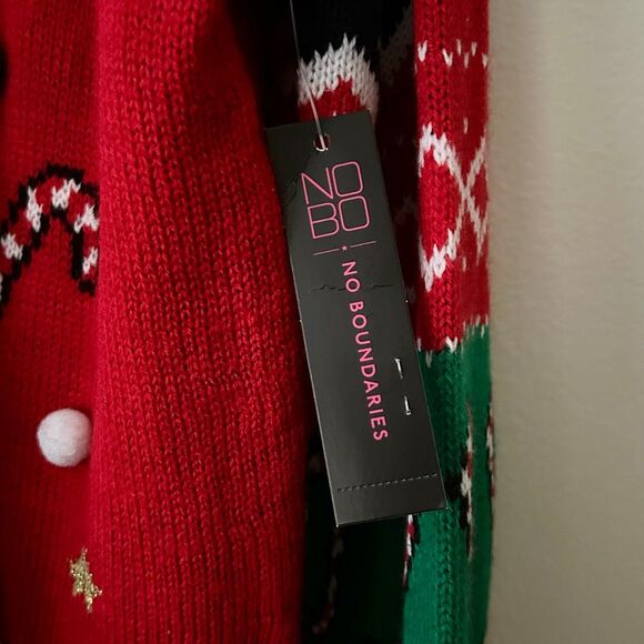 Grumpy Cat Ugly Christmas Sweater “Fresh Out of FALALAS” Jingle Bells XL Women - Picture 5 of 11